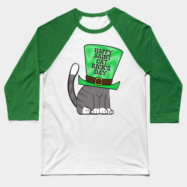 St. patrick's Day for Cat Lovers Baseball T-Shirt by Mey Designs